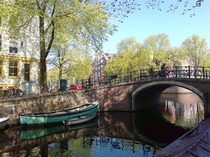 Spring: A canal in Amsterdam