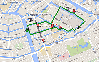 Thumbnail map of Artis Zoo area and Entrepotdok Walk in Amsterdam