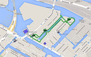Thumbnail map of Maritime Museum and Oosterkerk Area Walk Amsterdam