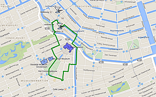Thumbnail map of Amsterdam museum route walk